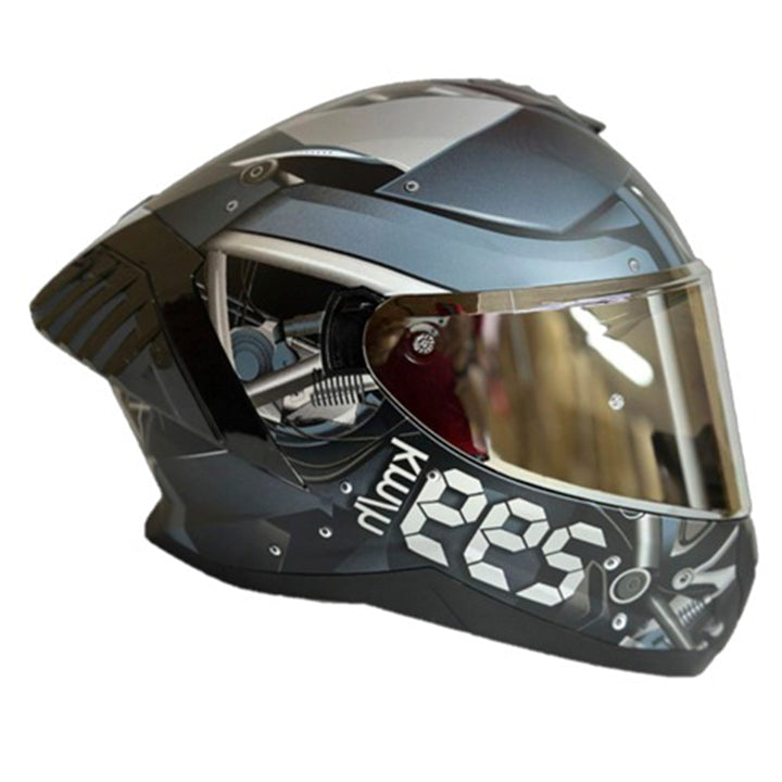 Casco PRO RIDER 713 Grafico Negro Gris