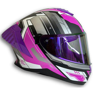 Casco PRO RIDER 713 Grafico Lineal Rosa Morado