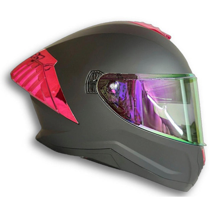 Casco PRO RIDER 713 Solido Negro Fucsia Mate