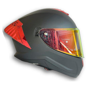 Casco PRO RIDER 713 Solido Negro Rojo Mate