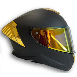 Casco PRO RIDER 713 Solido Negro Oro Mate