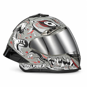Casco PRO RIDER 711 Kamor Gris Rojo