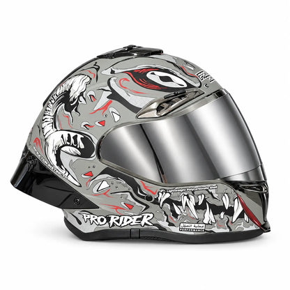 Casco PRO RIDER 711 Kamor Gris Rojo