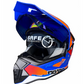 Casco PRO RIDER 129 Azarya Azul Naranja Rojo