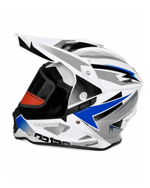 Casco PRO RIDER 129 Azarya Blanco Gris Azul