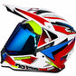 Casco PRO RIDER 129 Azarya Blanco Rojo Azul