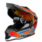 Casco PRO RIDER 129 Azarya Gris Naranja Rojo