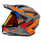 Casco PRO RIDER 129 Azarya Gris Naranja Rojo