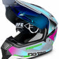 Casco PRO RIDER 129 Azarya Gris Turquesa Fucsia