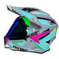 Casco PRO RIDER 129 Azarya Gris Turquesa Fucsia