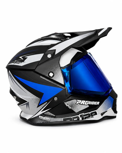 Casco PRO RIDER 129 Azarya Negro Gris Azul