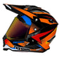 Casco PRO RIDER 129 Azarya Negro Naranja Rojo