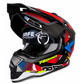 Casco PRO RIDER 129 Azarya Negro Rojo Azul