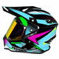 Casco PRO RIDER 129 Azarya Negro Turquesa Fucsia