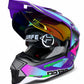 Casco PRO RIDER 129 Azarya Morado Turquesa Fucsia
