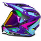 Casco PRO RIDER 129 Azarya Morado Turquesa Fucsia