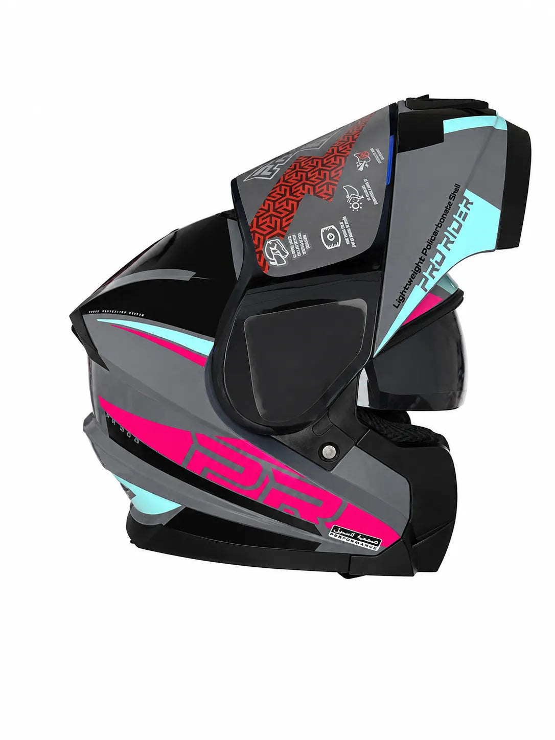 Casco PRO RIDER 300 Nofiya Negro Gris Fucsia
