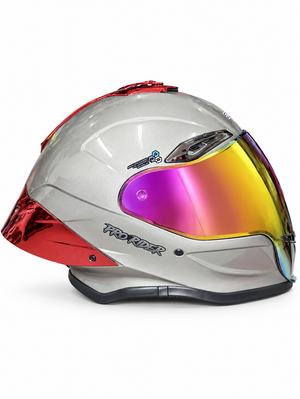 Casco PRO RIDER 711 Gris Metalic SP Rojo