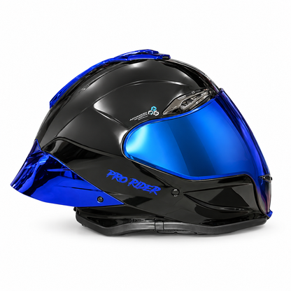 Casco PRO RIDER 711 Negro Plano SP Azul