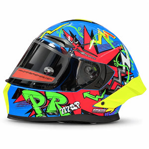 Casco PRO RIDER 717 Rebel Azul Rojo Verde
