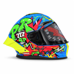 Casco PRO RIDER 717 Rebel Azul Rojo Verde