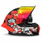 Casco PRO RIDER 717 Rebel Negro Gris Rojo