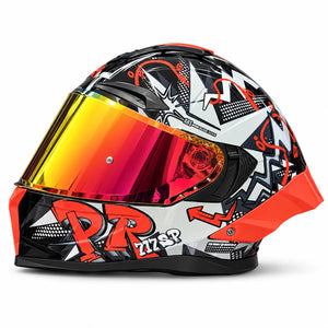 Casco PRO RIDER 717 Rebel Negro Gris Rojo