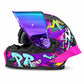 Casco PRO RIDER 717 Rebel Negro Morado Turquesa