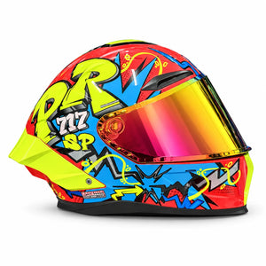 Casco PRO RIDER 717 Rebel Rojo Azul Amarillo