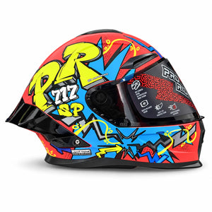 Casco PRO RIDER 717 Rebel Rojo Azul Amarillo
