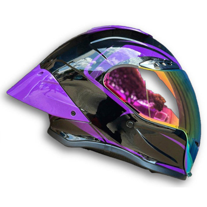 Casco PRO RIDER 711 Negro Morado Brillo