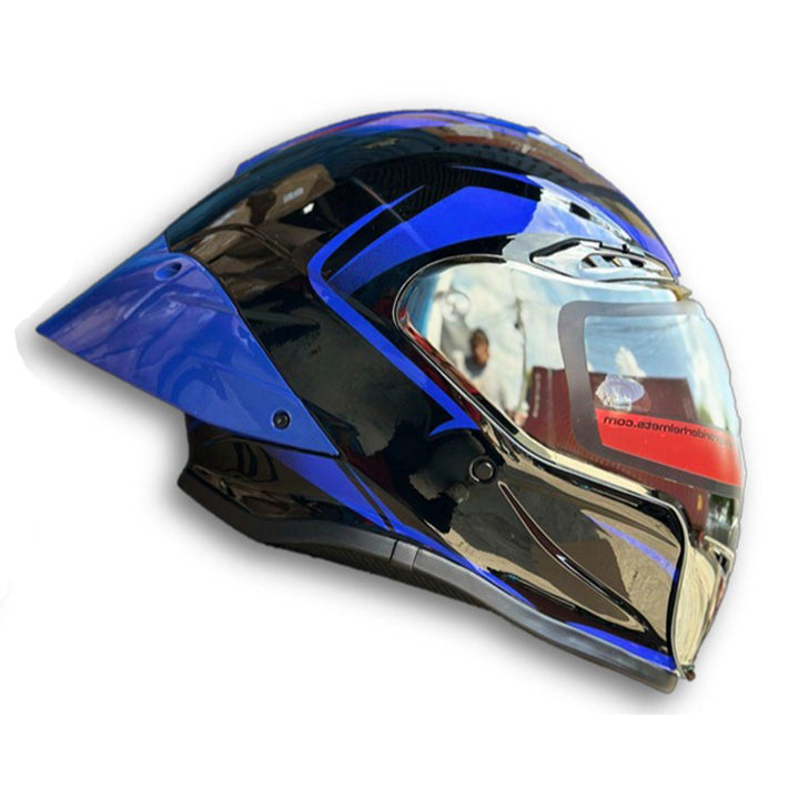 Casco PRO RIDER 711 Negro Azul Brillo