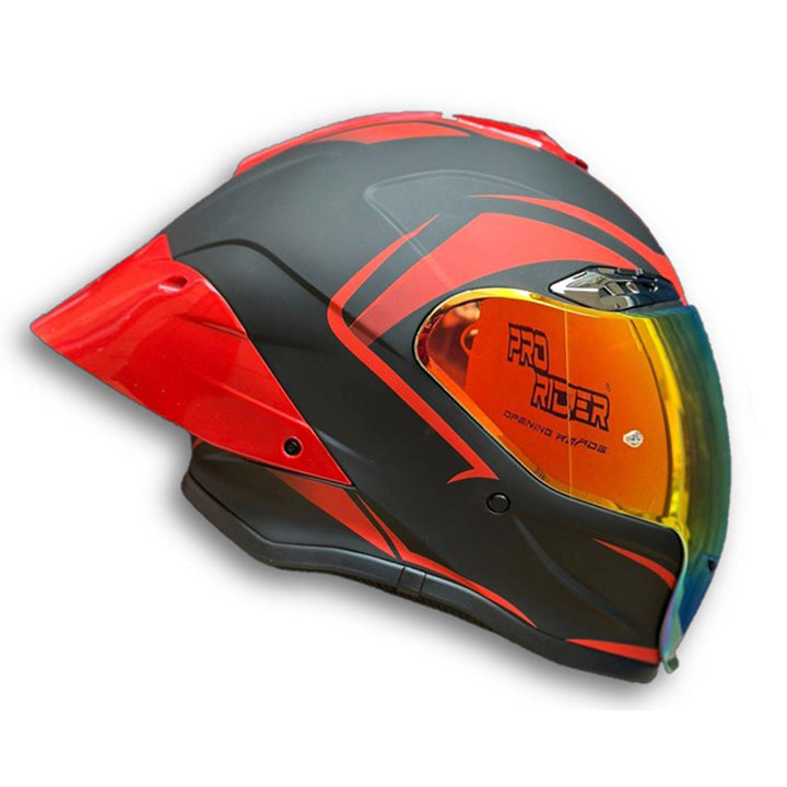 Casco PRO RIDER 711 Negro Rojo Mate