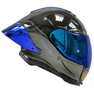 Casco PRO RIDER 711 Negro Azul Brillo