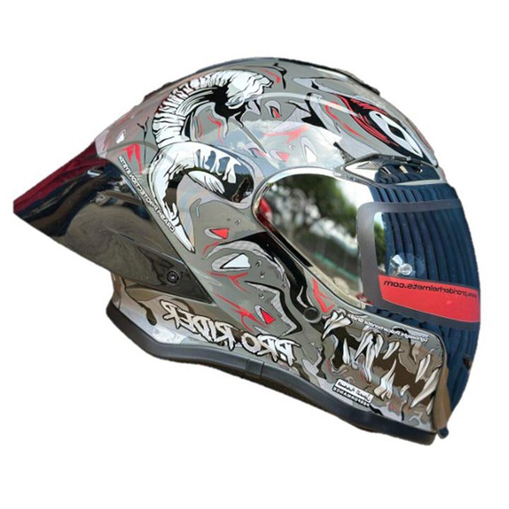 Casco PRO RIDER 711 Gris Negro Brillo