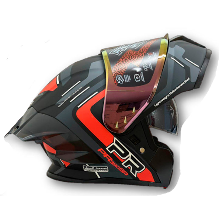 Casco PRO RIDER 390 Obidza Negro Rojo