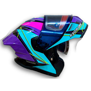Casco PRO RIDER 390 Amjab Morado Celeste