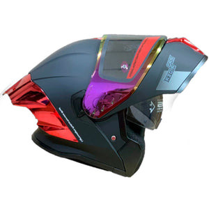 Casco PRO RIDER 390 Solido Negro Rojo Mate
