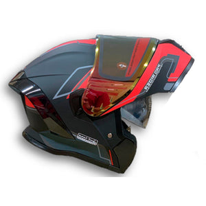 Casco PRO RIDER 390 Denot Negro Rojo
