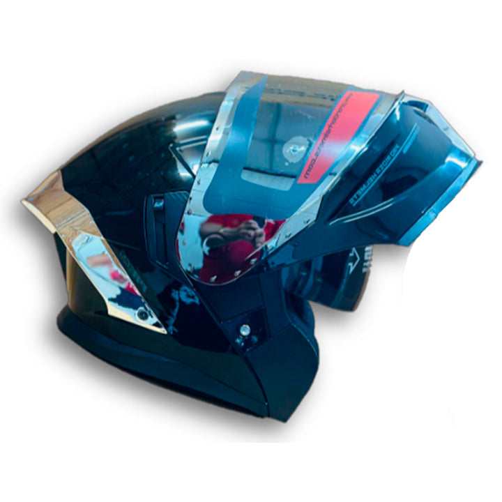 Casco PRO RIDER 361 Solido Negro Plata