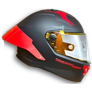 Casco PRO RIDER 723 Solido Negro Rojo