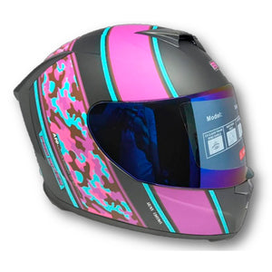 Casco PRO RIDER 702 Lineal Negro Fucsia