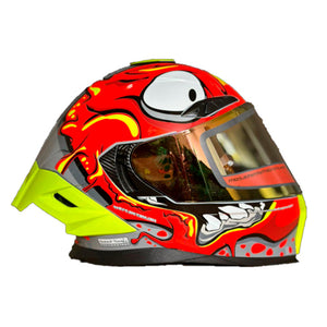 Casco PRO RIDER 716 Grafico Naranja Gris Verde