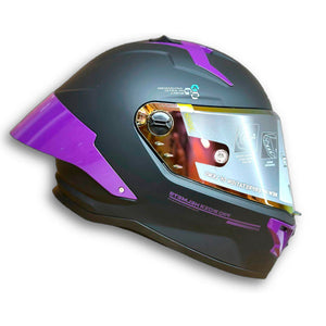 Casco PRO RIDER 723 Solido Negro Morado