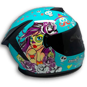 Casco PRO RIDER 702 Katrina Celeste Morado
