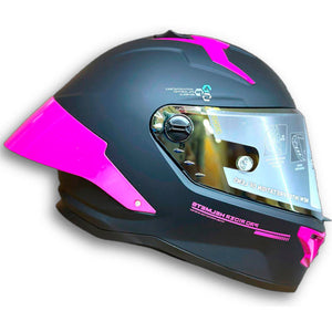 Casco PRO RIDER 723 Solido Negro Fucsia