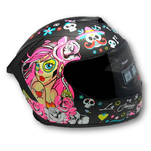 Casco PRO RIDER 702 Katrina Negro Rosa