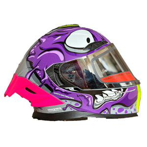 Casco PRO RIDER 716 Grafico Morado Gris Fucsia