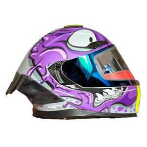 Casco PRO RIDER 716 Grafico Morado Gris Negro