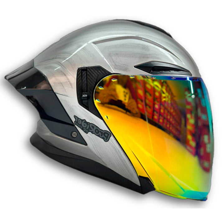 Casco PRO RIDER 216 Solido Plateado